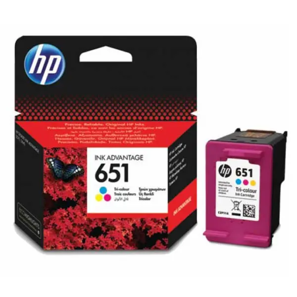 HP 651 3barevná ink kazeta, C2P11AE