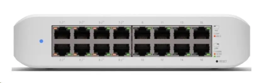 UBNT UniFi Switch USW-Lite-16-PoE [16xGigabit, 8x PoE out 45W, 802.3at/af, 16Gbps]