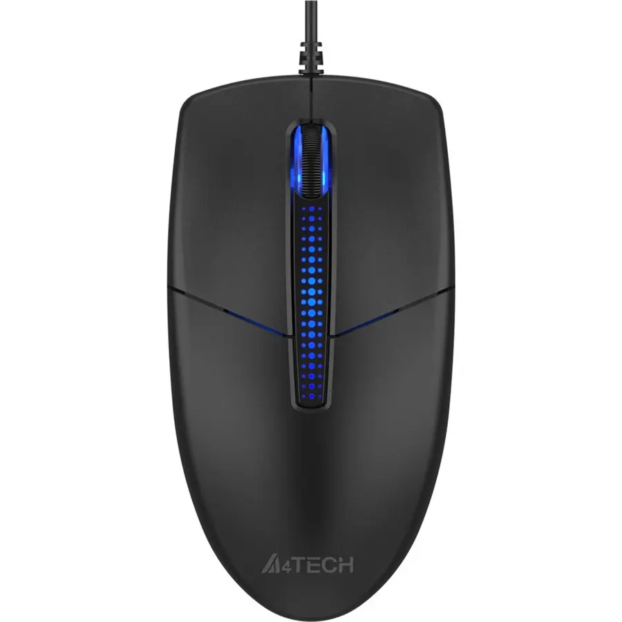 A4tech N-530S, podsvícená kancelářská myš, 1200 DPI, USB, černá