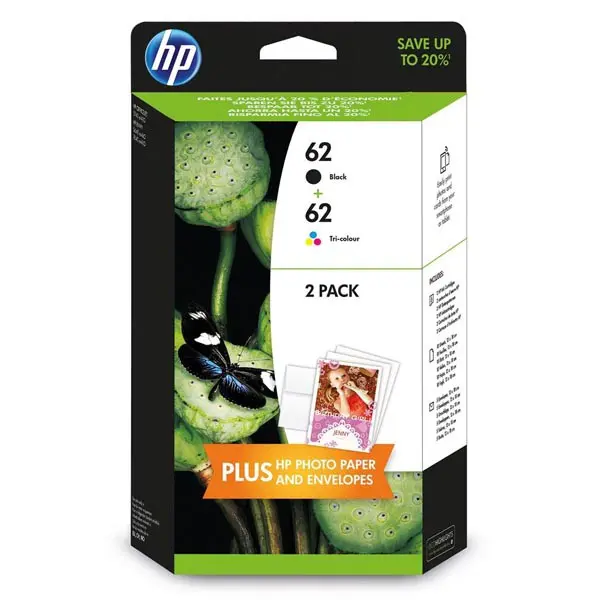 HP 62 inkoustové náplně CMYK (N9J71AE)