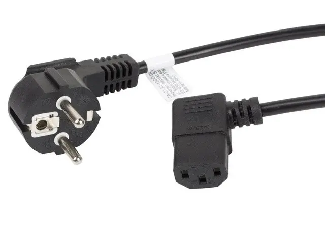 LANBERG CEE 7/7 na IEC 320 C13 POWER CORD 1.8M úhlový RIGHT VDE černý