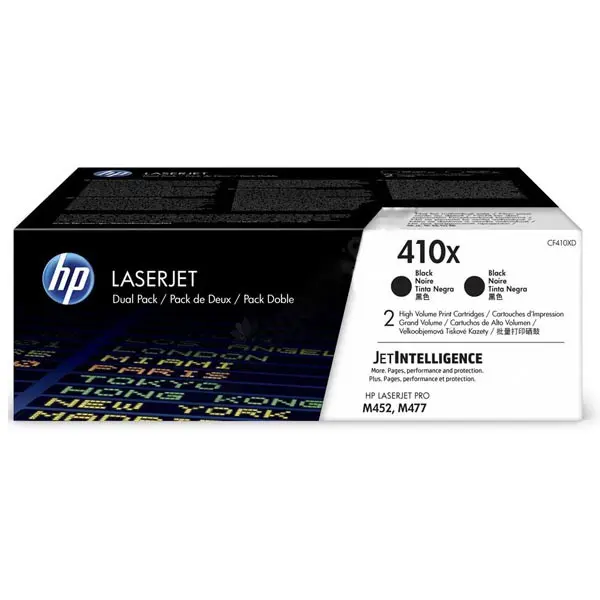 HP 410X tisková kazeta černá velká,CF410XD -2 pack