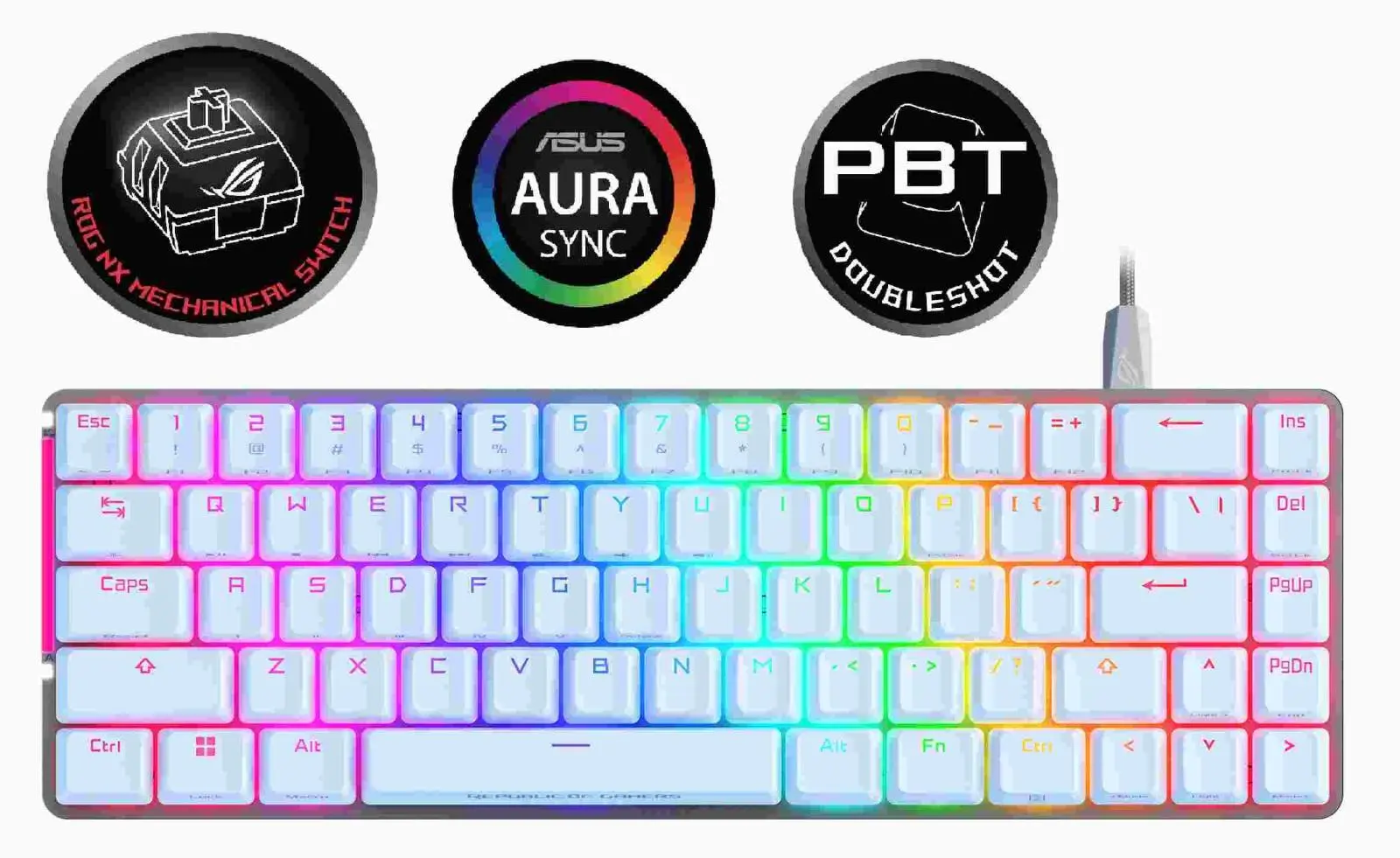 Asus ROG Falchion Ace herní klávesnice US bílá