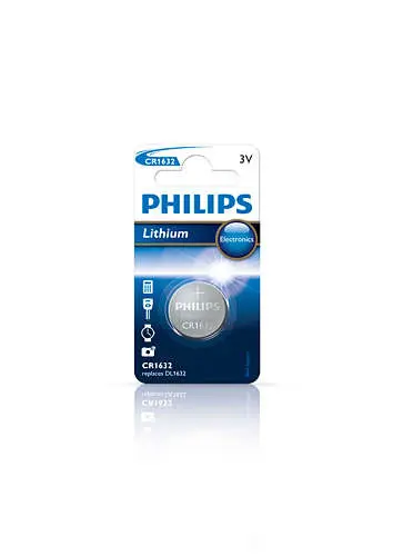 Lithiová knoflíková baterie Philips CR1632, blistr