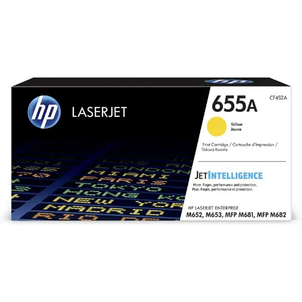 HP 655A Yellow Original LaserJet Toner Cartridge (CF452A) (10,500 pages) CF452A