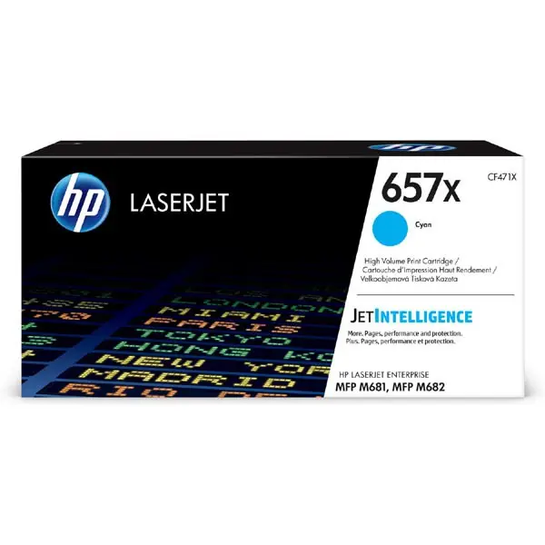 HP 657X High Yield azurová LJ Cartridge, CF471X CF471X