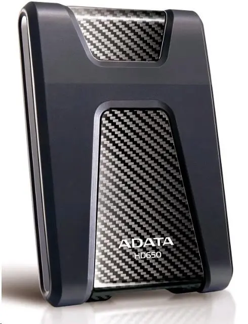 ADATA Externí HDD 4TB 2, 5" USB 3.1 DashDrive Durable HD650, černý (gumový, nárazu odolný)