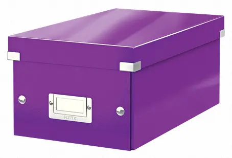 LEITZ Krabice na DVD Click&Store, purpurová