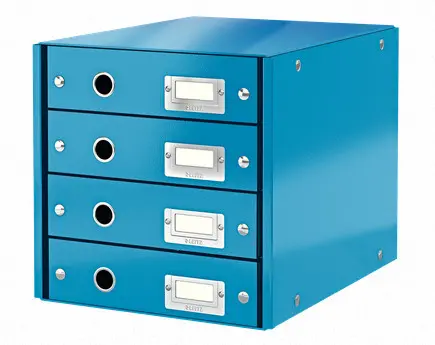 LEITZ Zásuvkový box Click&Store, 4 zásuvky, modrá