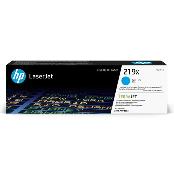 Azúrová originálna tonerová kazeta s vysokou výťažnosťou HP 219X LaserJet 2500 stran W2191X