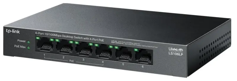 TP-Link LS106LP 6x10/100 (4xPOE) Desktop switch