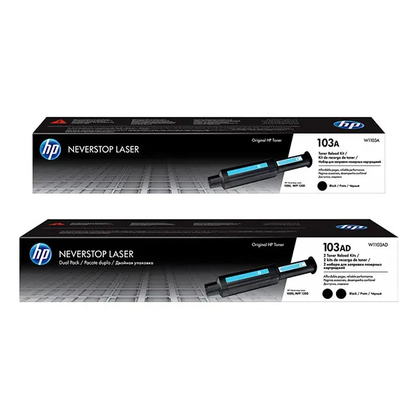 HP 103AD Black Neverst. Laser, dvojbalení, W1103AD