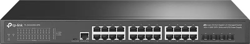 TP-Link TL-SG3428X-UPS JetStream L2 Switch 24x GElan 4x10GE SFP+ a záložním UPS napájením