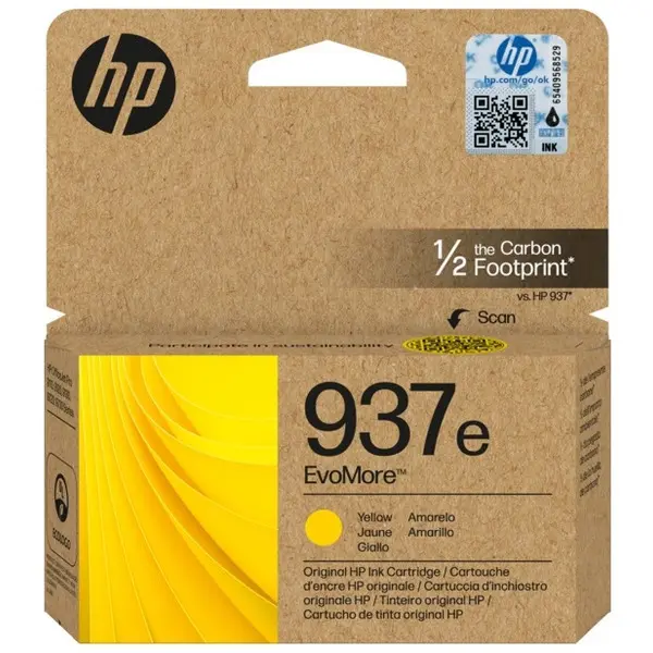 HP 937e inkoustová náplň žlutá, 4S6W8NE