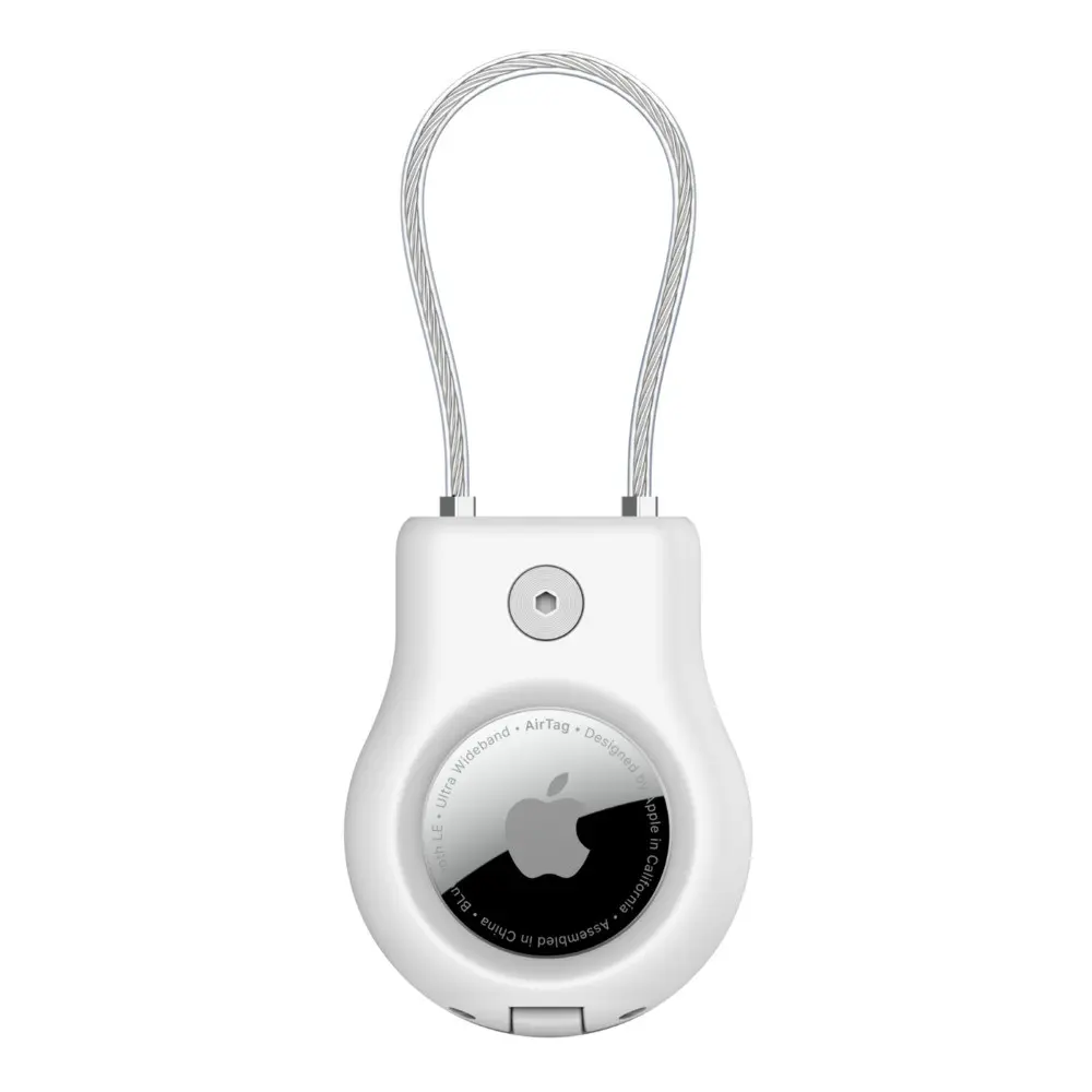 Belkin Secure pouzdro na AirTag s drátěným kabelem bílé