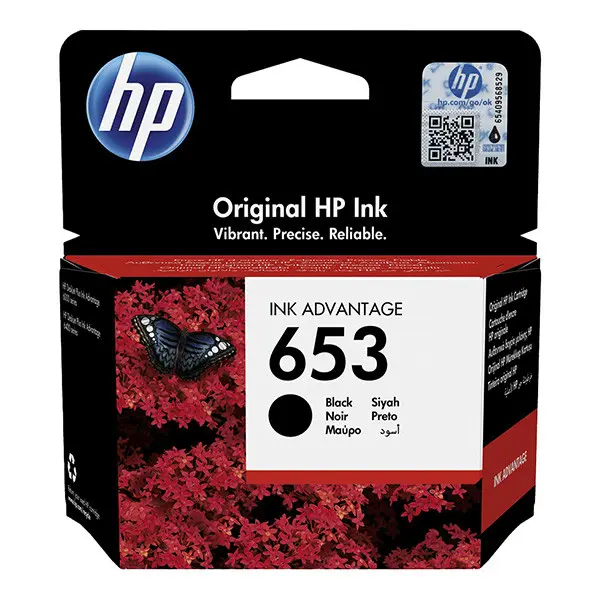 HP - cartridge č. 653, 3YM75AE, black (černá) pro inkoustové tiskárny