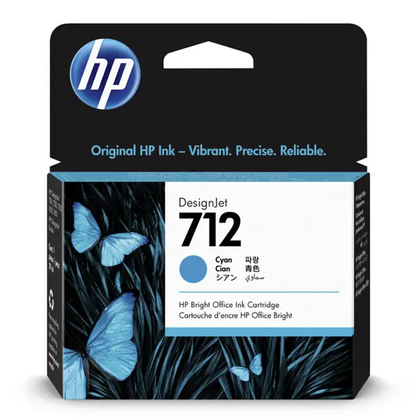 Inkoustová kazeta HP 712 azurová (3ED67A)