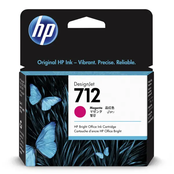 HP 712 Inkoustová náplň purpurová (29ml), 3ED68A