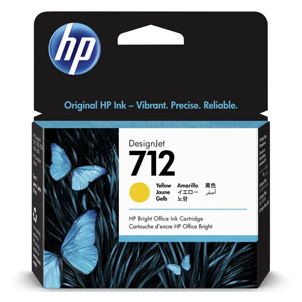 HP 712 Inkoustová náplň žlutá (29ml), 3ED69A