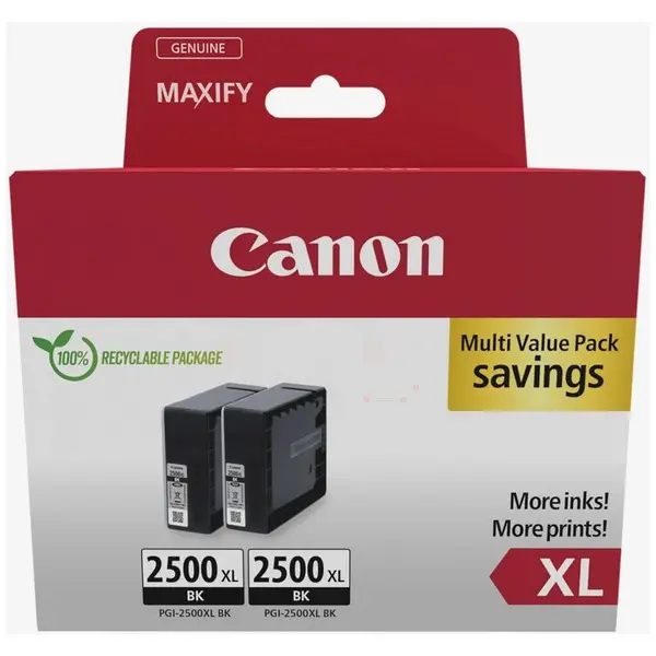 Canon cartridge INK PGI-2500XL/Black/Twinpack / 2500str. 9254B011