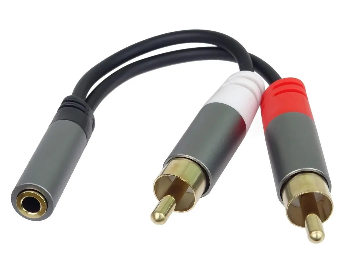 PremiumCord kabel HQ Jack 3.5mm Male - 2x CINCH Female 15cm