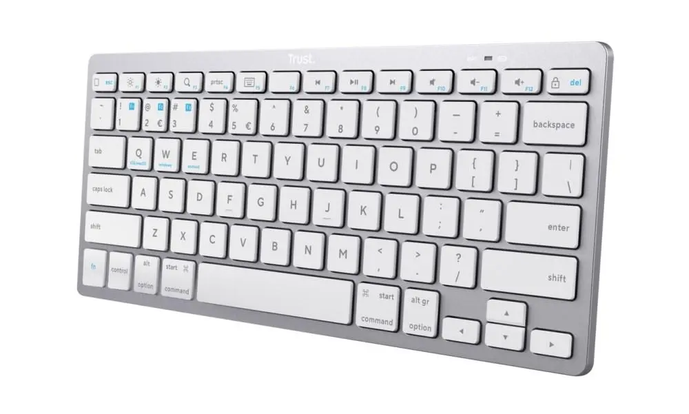 TRUST/Bezdrátová Bluetooth/CZ-SK layout/Stříbrná 25354