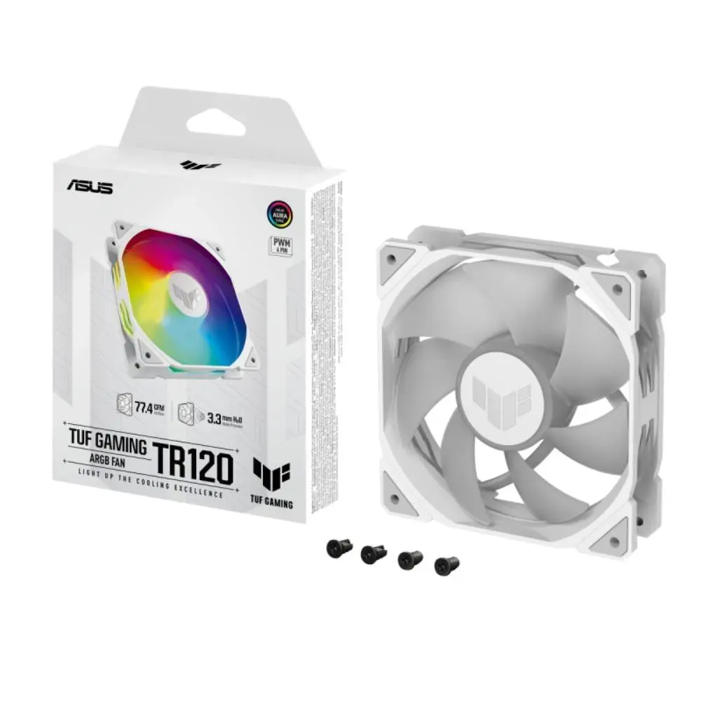 Asus TUF Gaming TR120 -ventilátor 120mm ARGB white 90DA0093-B09000