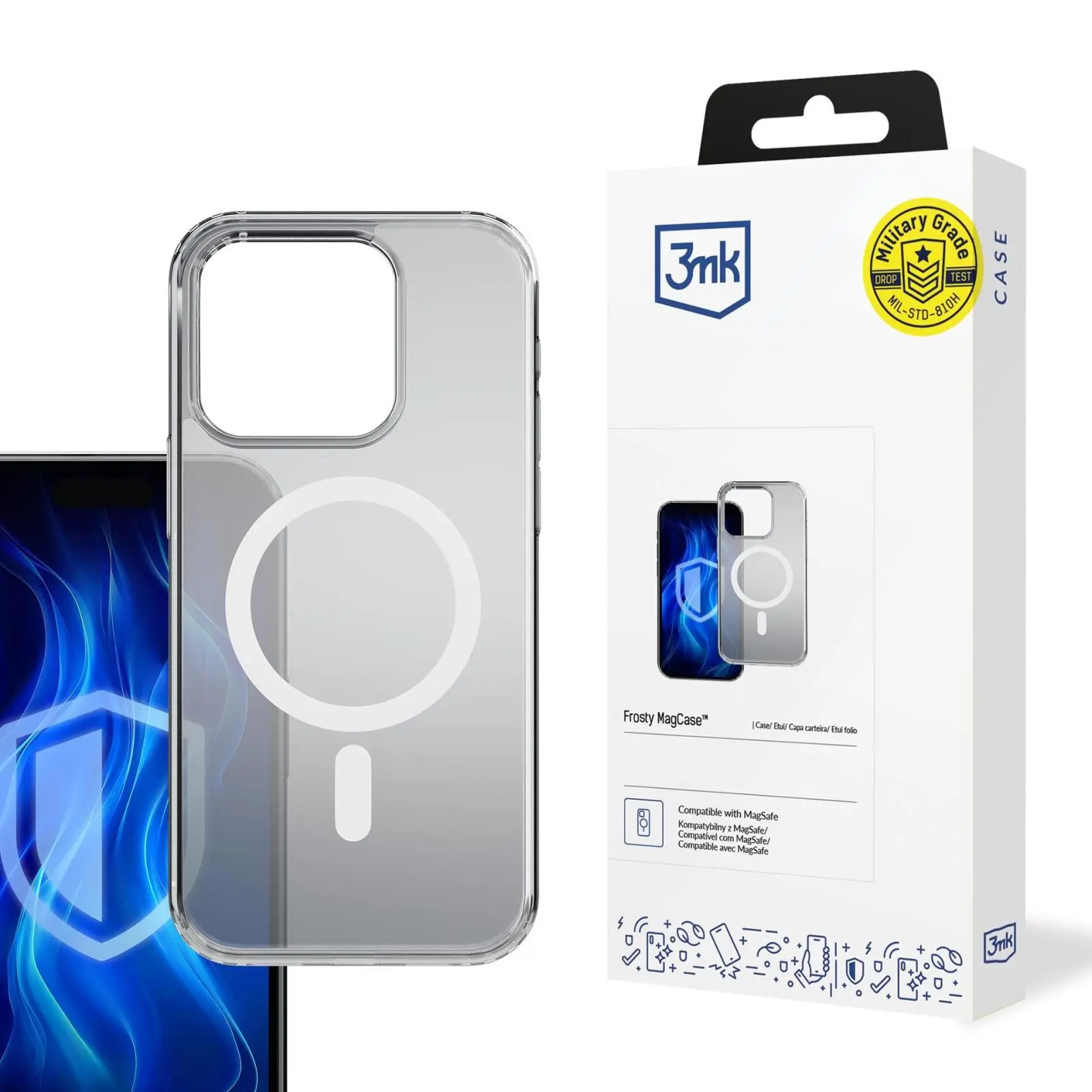 3mk ochranný kryt Frosty MagCase White pro Apple iPhone 16 Pro Max