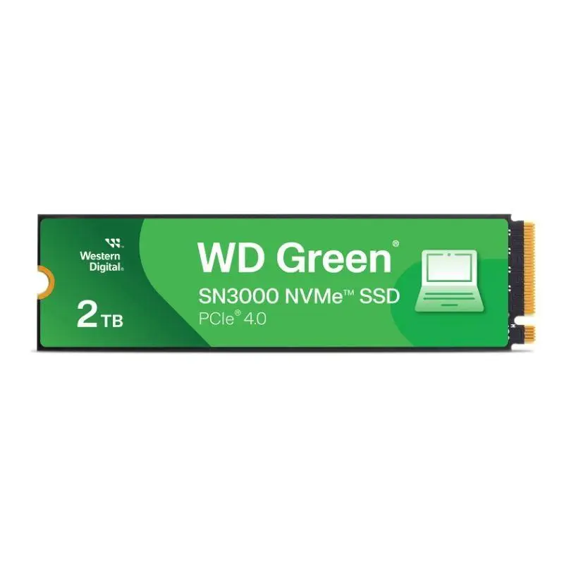 WD GREEN SSD 2TB SN3000 Powered by SanDisk, PCIe Gen4x4, M.2 2280, (R:5000/W:4200 MB/s)