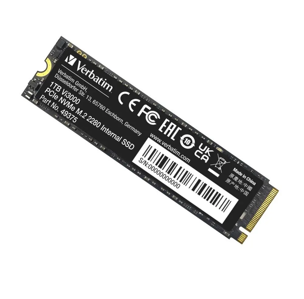 VERBATIM SSD Vi5000 Internal PCIe NVMe M.2 SSD 1TB, W 4500/ R 5000 MB/s