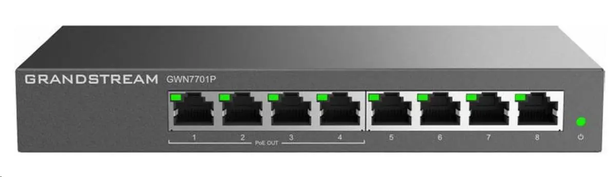 Grandstream GWN7701P Unmanaged Network Switch 8 portů / 4 PoE out