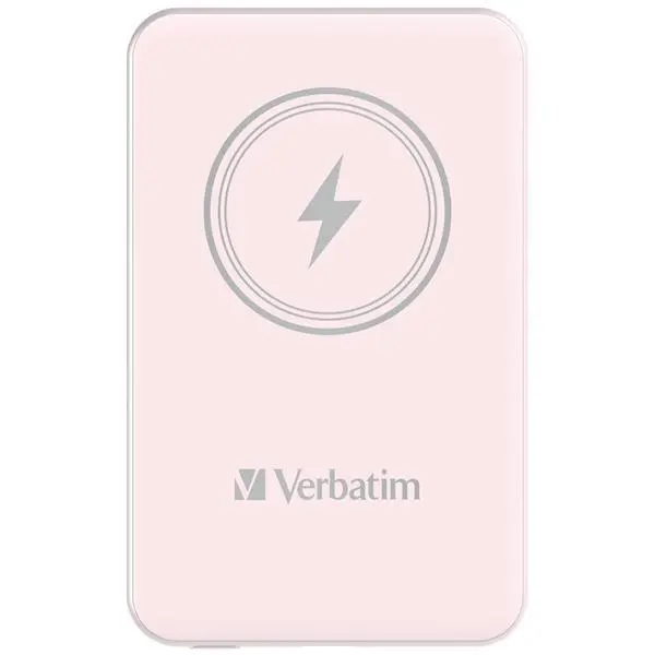 VERBATIM Powerbanka Charge 'n' Go, Magnetická, 5000 mAh, USB-C, Růžová