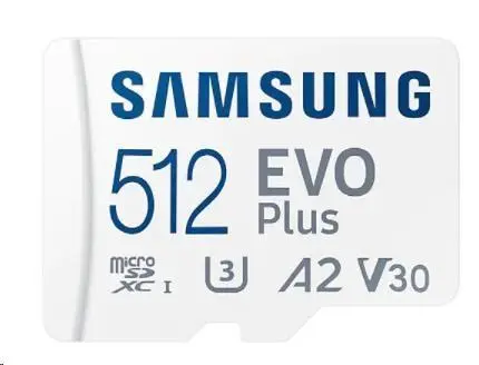 Samsung EVO Plus/micro SDXC/1TB/UHS-I U3 / Class 10/+ Adaptér/Bílá