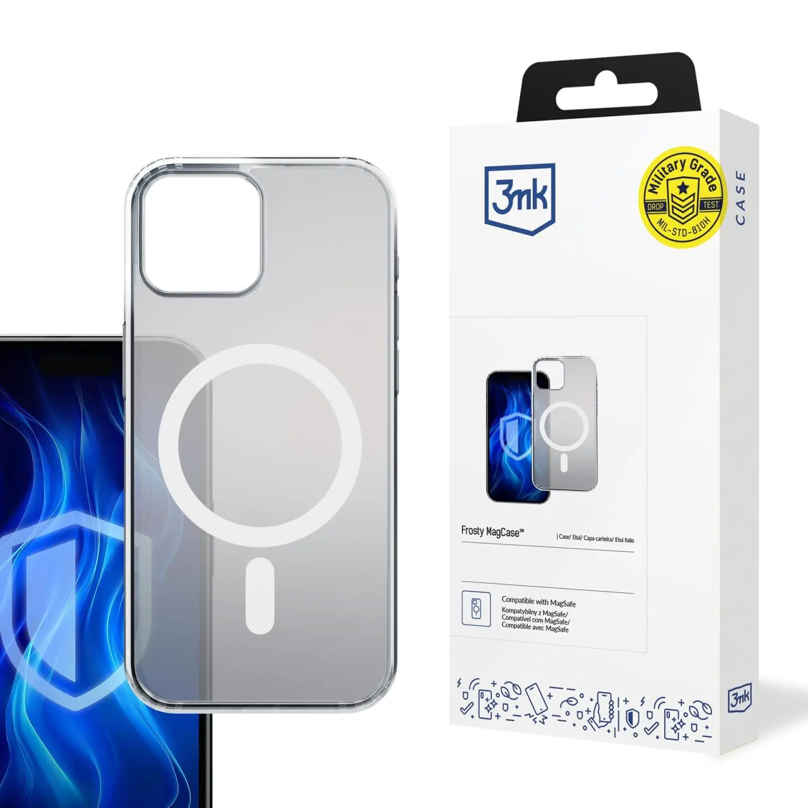 3mk ochranný kryt Frosty MagCase White pro Apple iPhone 13