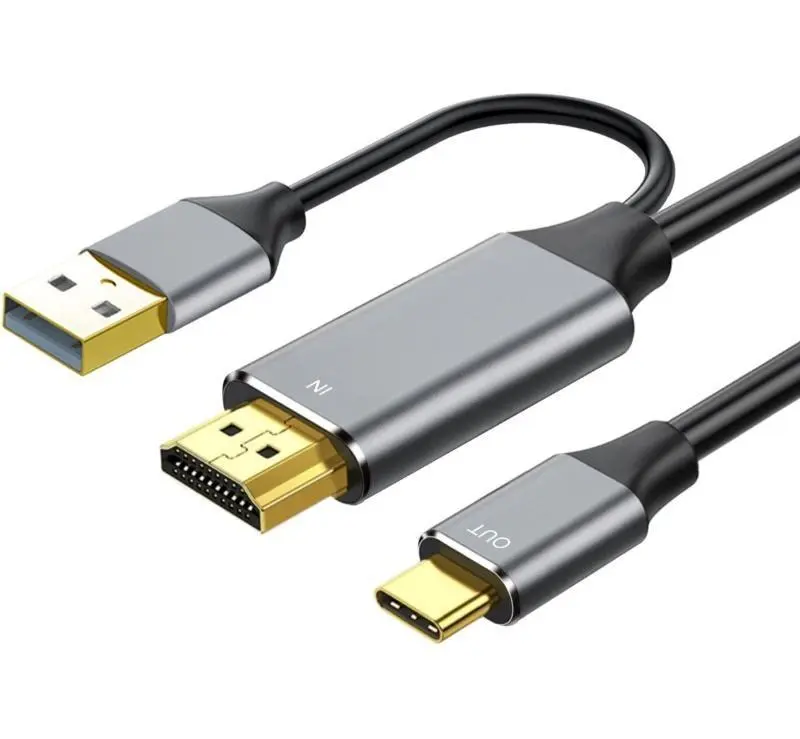 PremiumCord HDMI2.0 na USB-C kabel pro monitory,2m