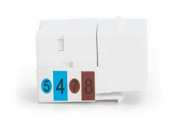 DIGITUS Keystone Jack CAT 5e, nestíněný RJ45 na LSA, barva bílá