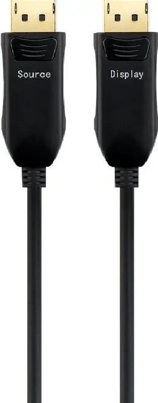 PremiumCord Optický DisplayPort 1.3/1.4 přípojný kabel M/M, zlacené konekt. 30m