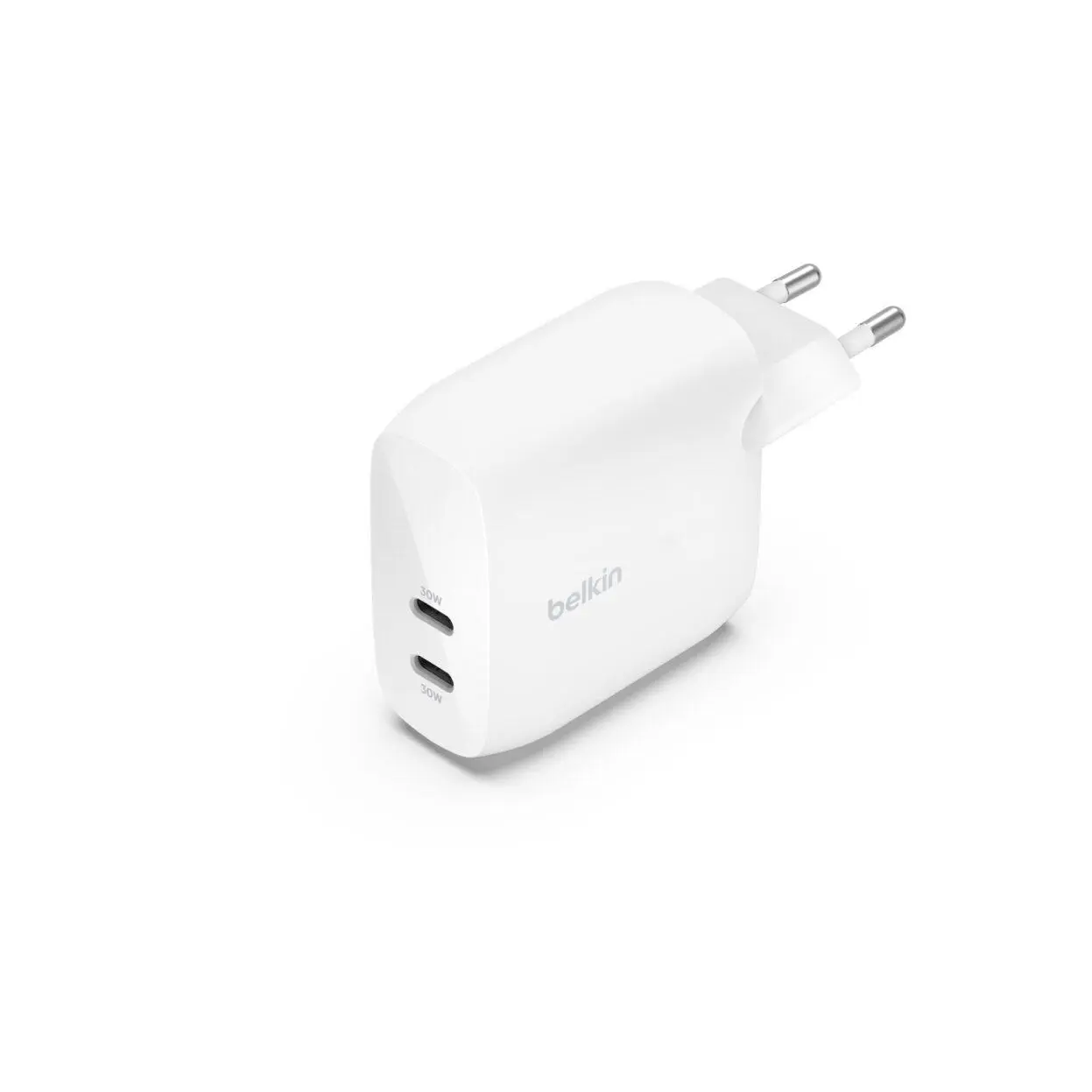 Belkin BOOST CHARGE Duální 60W USB-C Power Delivery PPS nástěnná nabíječka, bílá