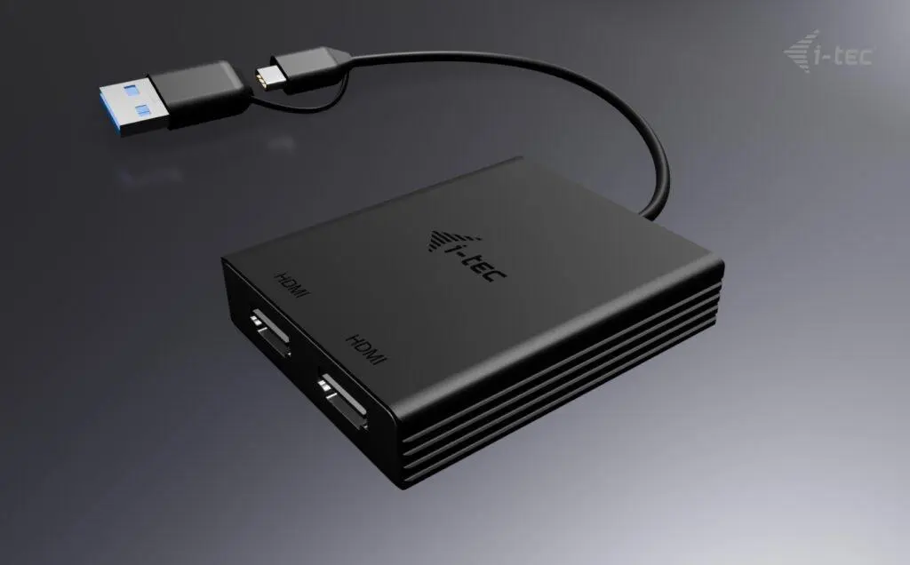 I-Tec USB-A/USB-C Dual 4K HDMI Video Adapter