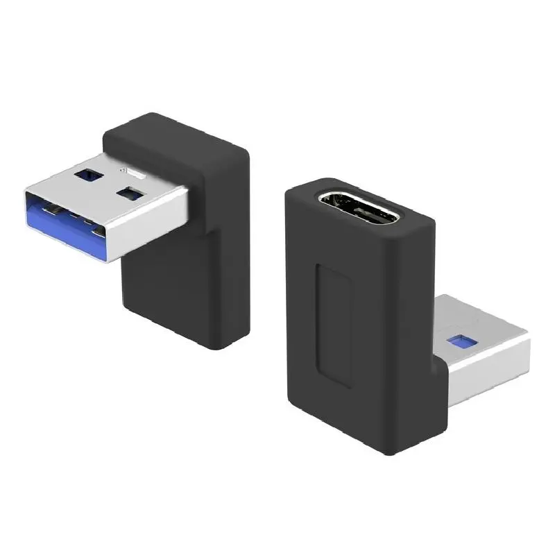 PremiumCord zahnutý 90° Adaptér USB-C Female - USB-C Male 40Gbps Aluminium