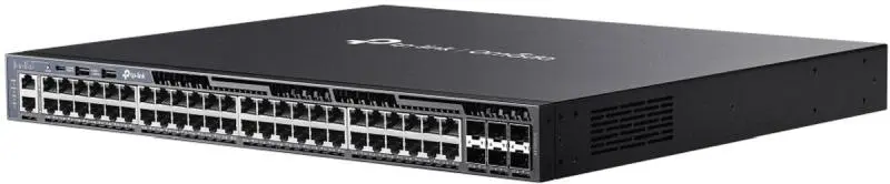 TP-Link SG6654X Omada 48-Port Gigabitový Stackable L3 Switch, 48 gigabitových RJ45 portů a 6× 10 Gbps SFP+ slotů
