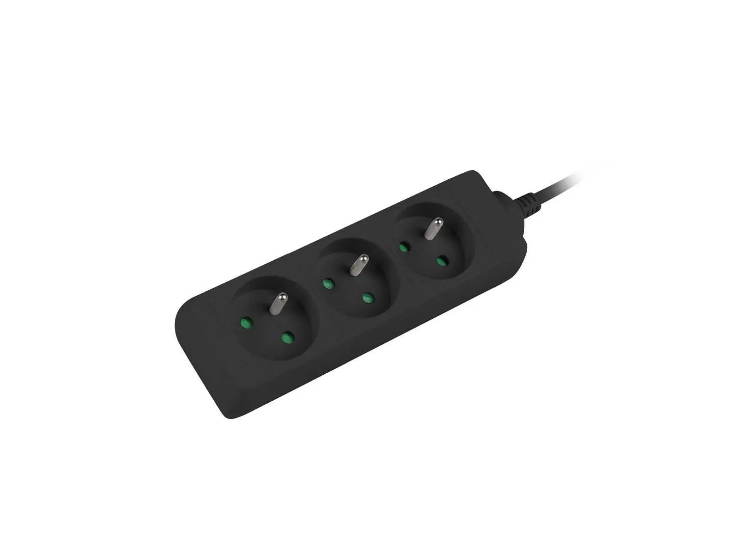 NATEC Prodlužovací kabel Lanberg PS0, 3 zásuvky, 1,5m, černá PS0-03E-0150-BK
