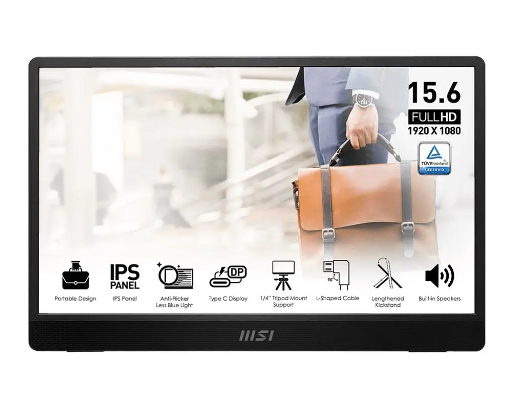 MSI Pro/MP161 E2/15,6"/IPS/FHD/60Hz/4ms/Black/2R