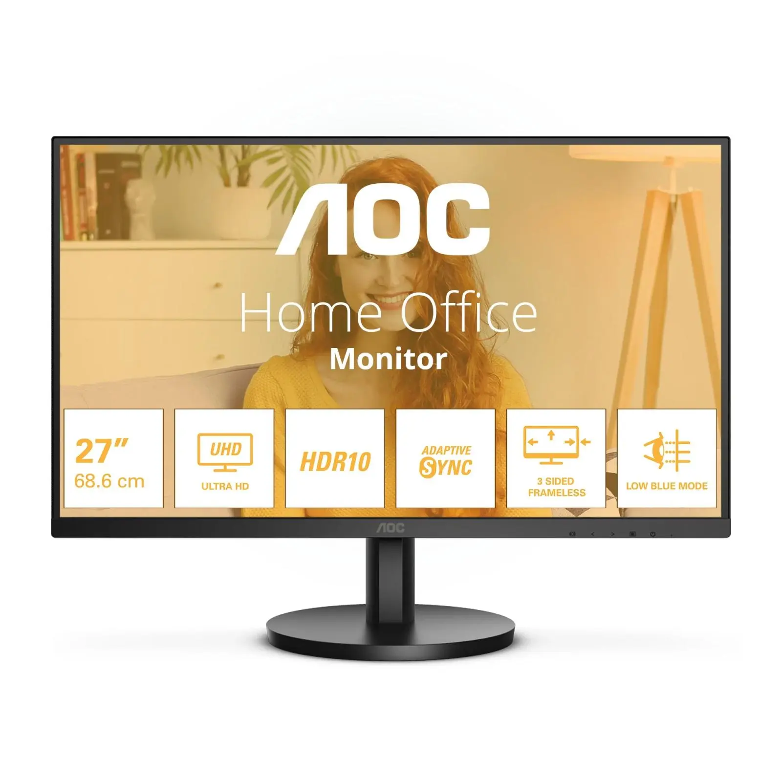 AOC/U27B3M/27''/VA/4K UHD/60Hz/4ms/Black/3R U27B3M