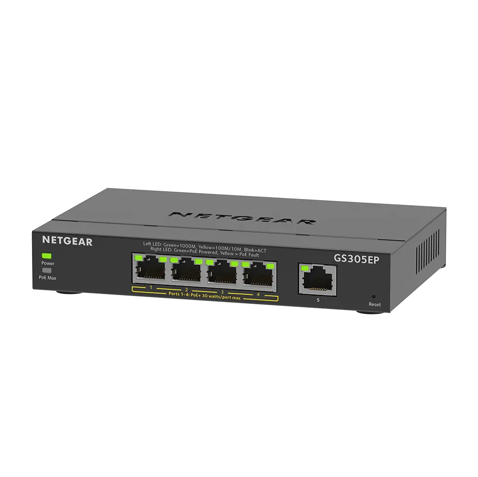 NETGEAR 5PT GE PLUS SWCH W/ POE+