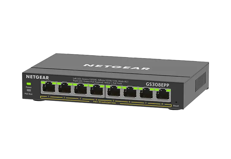 NETGEAR 8PT GE PLUS SWCH W/ HI-PWR POE+