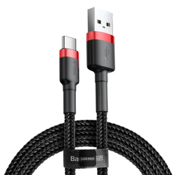 Datový kabel Baseus Cafule Series USB-A - USB-C 2A 2m Red-Black