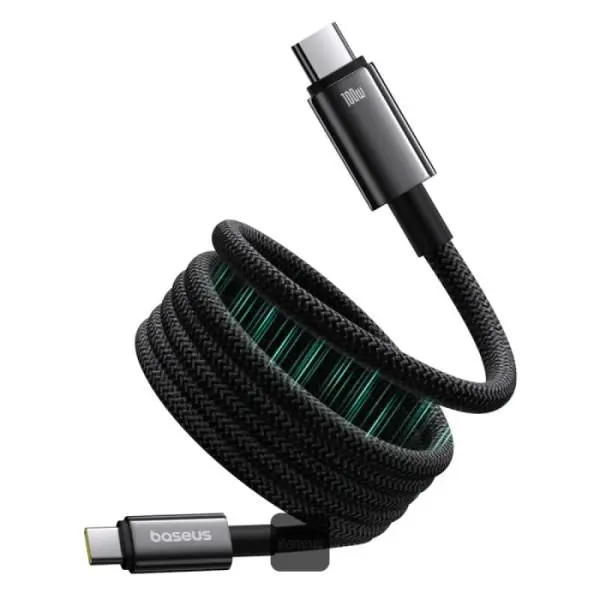 Baseus Data Cable Tungsten Gold Type-C na Type-C Super Fast Charge 100W 480Mbps 1m černá