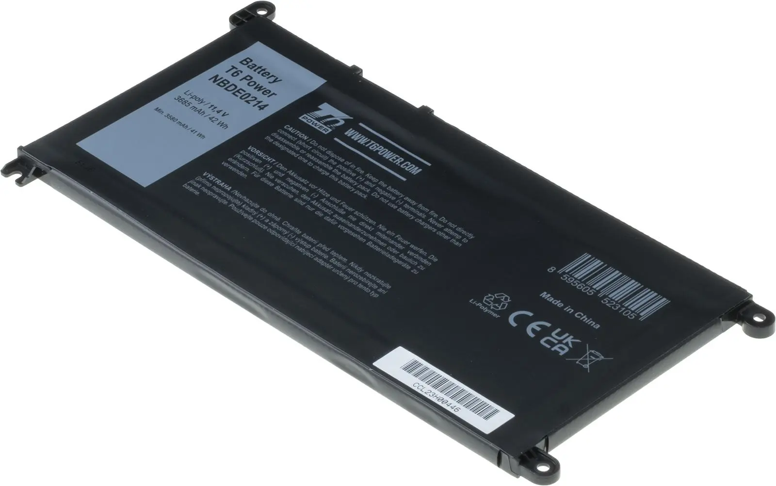 Baterie T6 Power Dell Insprion 3581, 3582, 3584, 5584, Vostro 5581, 3685mAh, 42Wh, 3cell, Li-poly