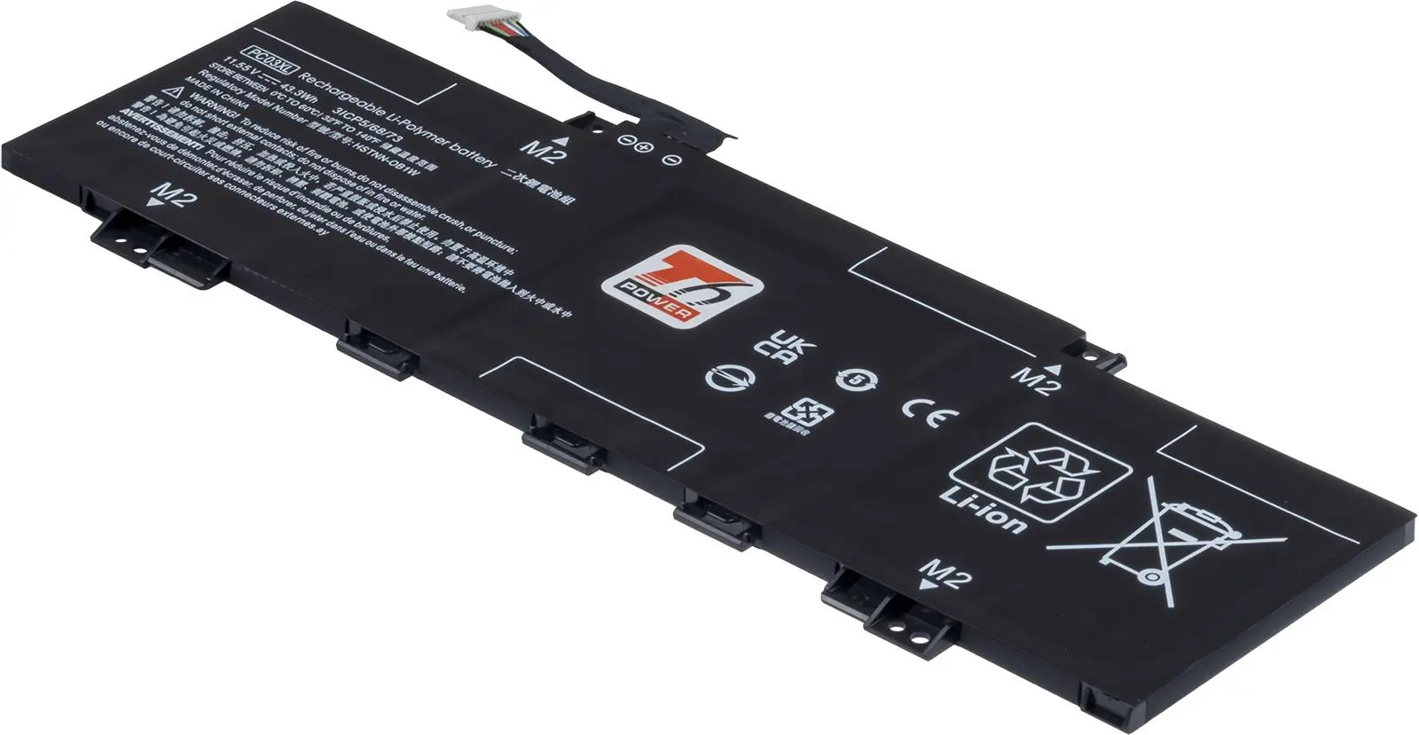 Baterie T6 Power pro HP Pavilion x360 15-er0000, x360 14-dy0000, 3750mAh, 43,3Wh, 3cell, Li-poly